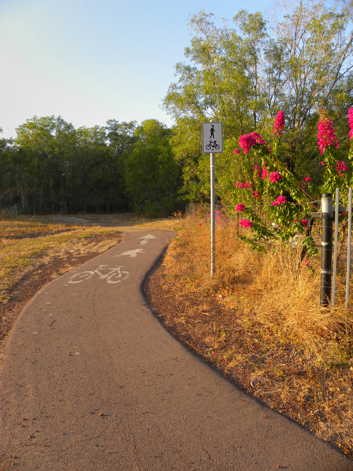 Cycle and walk path into conservation area